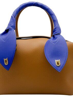 Delvaux Tan / Blue The Cool Box MM Satchel